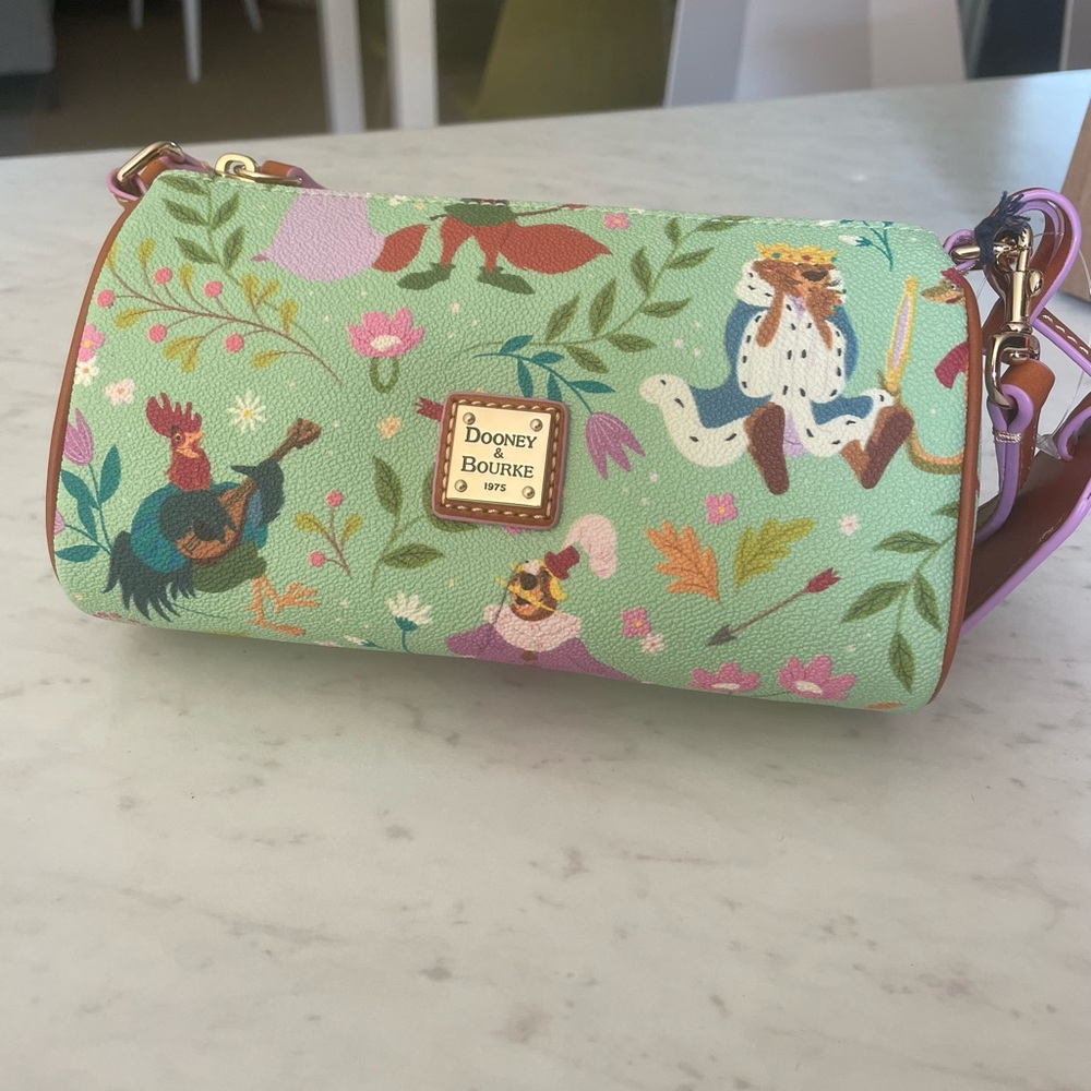 Dooney & Bourke Disney Robin Hood Green Bag with Whimsical Design